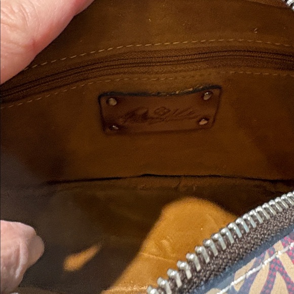 Patricia Nash Josie Leather Crossbody Bag in Greek Ombré Print - Picture 12 of 13